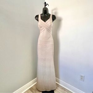 Elegant cream bodycon gown